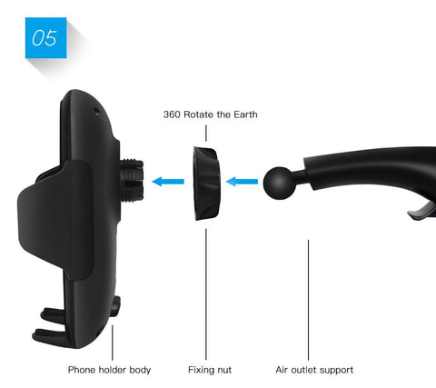  4K Wireless Charger Fast Car Phone Holder - Zee Gadgets - Neurowave Gadgets, Best, Latest Gadgets. 