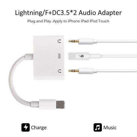  IOS Double Audio Adapter - Zee Gadgets - Neurowave Gadgets, Best, Latest Gadgets. 