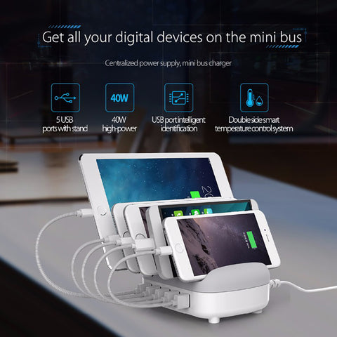  5 Ports USB Charger Station - Zee Gadgets - Neurowave Gadgets, Best, Latest Gadgets. 